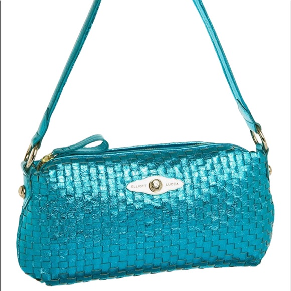 New Elliott Lucca Tropez Demi bag Color: Turquoise Metallic - Picture 1 of 5